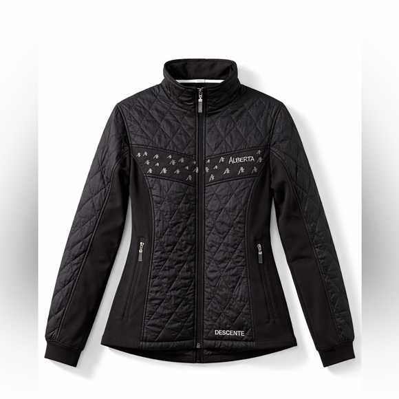 Descente Jackets & Blazers - Descente Team Alberta Quilted Jacket Women’s M Black Ski Athletic Insulated